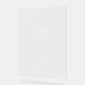 Elegant Modern Script Wedding Welkom Acryl Bord (Hoek)