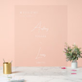 Elegant Modern Script Wedding Welkom Acryl Bord (Huwelijk)