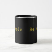 Elegant modern script Wees simpel Mok (Midden)