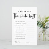 Elegant modern script | Wie kent de beste bride (Staand voorkant)