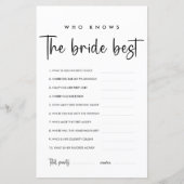 Elegant modern script | Wie kent de beste bride (Voorkant)