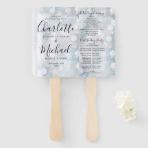 Elegant Modern Script Winter Huwelijksprogramma