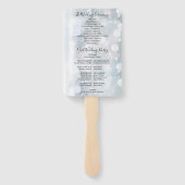 Elegant Modern Script Winterhuwelijksprogramma Handwaaier (Achterkant)