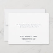 Elegant modern script zakelijk logo bedankt notitiekaartje (Achterkant)
