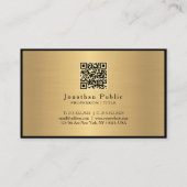 Elegant Modern Script Zwart Goud Oceanië Maat Visitekaartje (Achterkant)