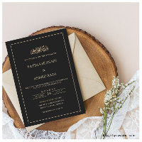 Elegant Modern Script Zwart Islamitisch Moslim Bru