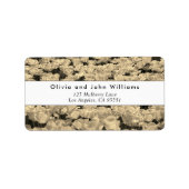 Elegant Modern Sepia Tulips Return Address Labels (Voorkant)