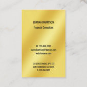 Elegant Modern Shimmery Shiny Gold Foto Europees Visitekaartje (Achterkant)