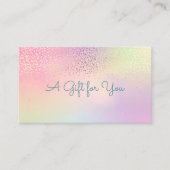 Elegant Modern Shinny Confetti Holographic Kortingskaartje (Voorkant)