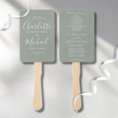 Elegant Modern Signature Script Trouwprogramma Handwaaier