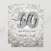 Elegant Modern Silver 50e verjaardag (Voorkant / Achterkant)