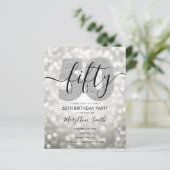 Elegant Modern Silver 50e verjaardag (Staand voorkant)