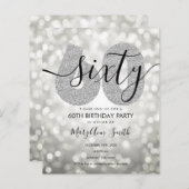 Elegant Modern Silver 60e verjaardag (Voorkant / Achterkant)