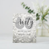 Elegant Modern Silver 60e verjaardag (Staand voorkant)