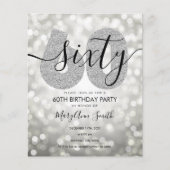 Elegant Modern Silver 60e verjaardag (Voorkant)