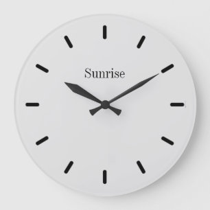 Elegant Modern Silver Color & Black Grote Klok