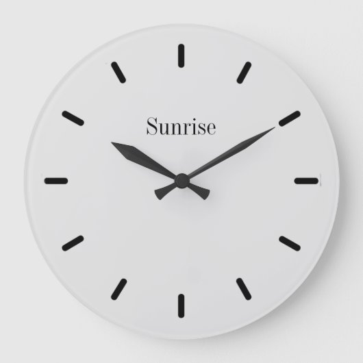 Elegant Modern Silver Color & Black Grote Klok (Voorkant)