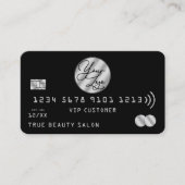 Elegant Modern Silver-creditcard Logo Visitekaartje (Voorkant)