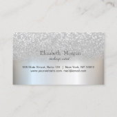Elegant Modern Silver Glitter Bokeh Loyalty Kaart (Achterkant)