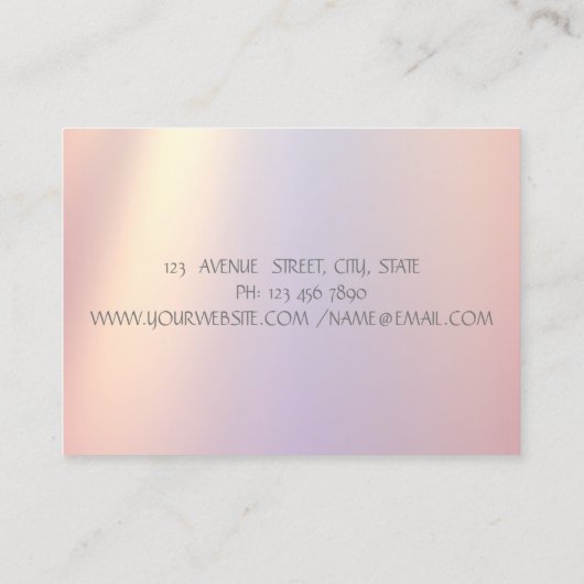 Elegant Modern Silver Glitter Lashes, Makeup Visitekaartje (Achterkant)