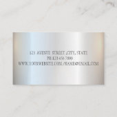 Elegant Modern Silver Glitter Unicorn Visitekaartje (Achterkant)