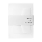 Elegant Modern Silver Gray Wedding Calligrafie Uitnodigingen Wikkel (Voorkant Voorbeeld)