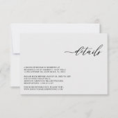 Elegant Modern Silver Gray Wedding Enclosure Kaart (Voorkant)