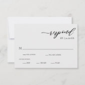 Elegant Modern Silver Gray Wedding RSVP Kaart (Voorkant)