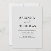 Elegant Modern Silver Grey Wedding All-in-One Kaart (Voorkant)