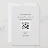 Elegant Modern Silver Grey Wedding All-in-One Kaart (Achterkant)