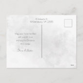 Elegant Modern Silver KerstFloral 2-foto's Feestdagenkaart (Achterkant)