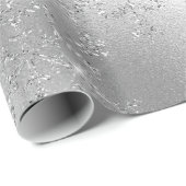 Elegant Modern Silver-kerstsnowflake-patroon Cadeaupapier (Rol Hoek)