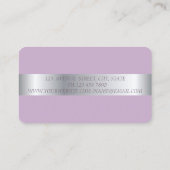 Elegant Modern Silver Stripe Glitter Dress Visitekaartje (Achterkant)