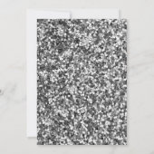 Elegant Modern Silver Tiara, Sequins Quinceanera Kaart (Achterkant)