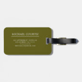 Elegant modern simpel monogrammen personaliseren bagagelabel (Achterkant horizontaal)