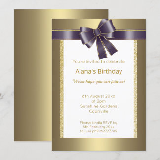 ELEGANT MODERN SIMPELE GLITTER GOLD PAARS BOW KAART