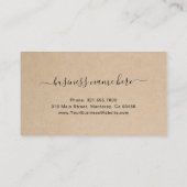Elegant Modern Simple Brown Rustic Klantenkaartje (Achterkant)