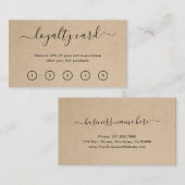 Elegant Modern Simple Brown Rustic Klantenkaartje (Voorkant / Achterkant)