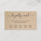 Elegant Modern Simple Brown Rustic Klantenkaartje (Voorkant)