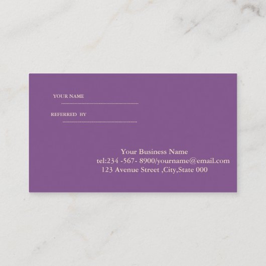 Elegant Modern, Simple, Confetti Reference Kaart (Achterkant)