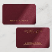 Elegant Modern Simple Design Gold Text Trendy Visitekaartje (Voorkant / Achterkant)