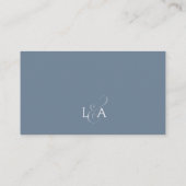Elegant modern Simple Dusty Blue via website Informatiekaartje (Achterkant)