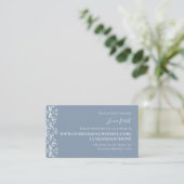 Elegant modern Simple Dusty Blue via website Informatiekaartje (Staand voorkant)