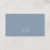 Elegant modern Simple Dusty Blue via website RSVP Informatiekaartje (Achterkant)