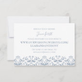 Elegant modern Simple Dusty Blue via website RSVP Kaartje (Voorkant)