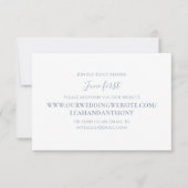 Elegant modern Simple Dusty Blue via website RSVP Kaartje (Voorkant)