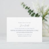 Elegant modern Simple Dusty Blue via website RSVP Kaartje (Staand voorkant)