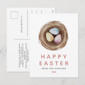Elegant Modern Simple Easter Eggs | Happy Easter Feestdagenkaart (Voorkant / Achterkant)