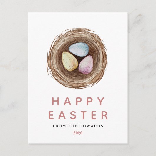Elegant Modern Simple Easter Eggs | Happy Easter Feestdagenkaart (Voorkant)