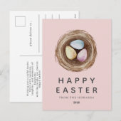 Elegant Modern Simple Easter Eggs | Happy Easter Feestdagenkaart (Voorkant / Achterkant)